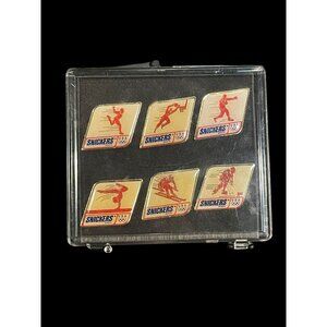 1992 Snickers Official Sponsor Winter Olympics Set of 6 Lapel Pins